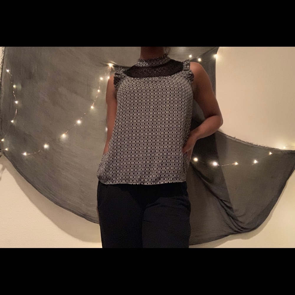mock neck blouse